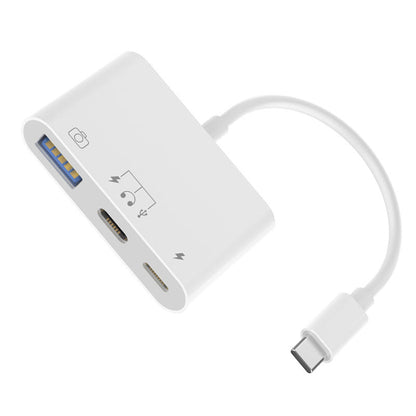 佰通手机OTG转接器USB3.0适用iPhone以太网口转接头数据线四合一