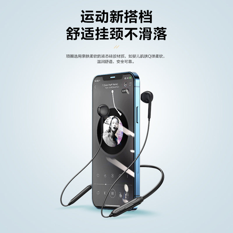 力拓BT06挂脖蓝牙5.0双耳运动跑步无线耳机立体声适用iphone安卓